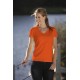 Women's V-Neck T-Shirt 180 G dark orange