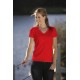 Women's V-Neck T-Shirt 180 G red.